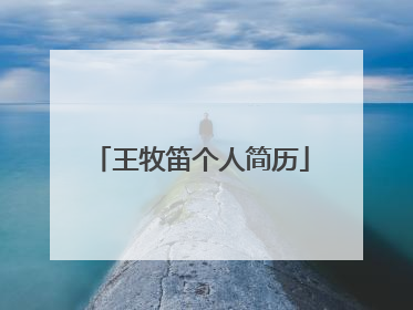 王牧笛个人简历