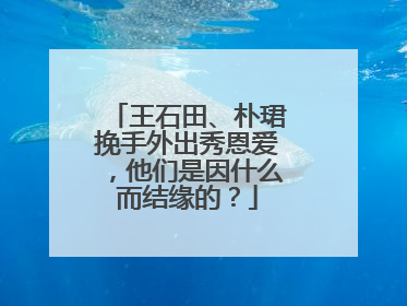 王石田、朴珺挽手外出秀恩爱，他们是因什么而结缘的？