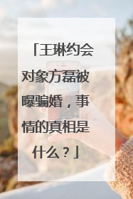 王琳约会对象方磊被曝骗婚,事情的真相是什么?