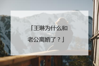 王琳为什么和老公离婚了？
