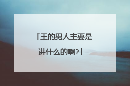 王的男人主要是讲什么的啊?