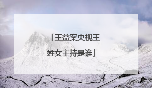王益案央视王姓女主持是谁