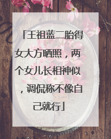 王祖蓝二胎得女大方晒照,两个女儿长相神似,调侃称不像自己就行