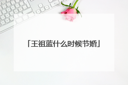 王祖蓝什么时候节婚