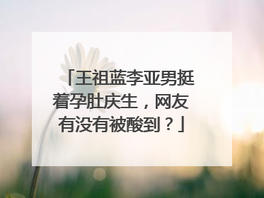 王祖蓝李亚男挺着孕肚庆生，网友有没有被酸到？