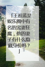 王祖蓝是娱乐圈中有名的宠妻狂魔,他的妻子有什么隐藏身份吗?