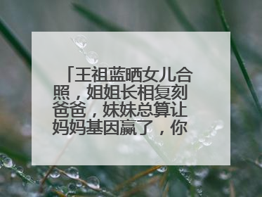 王祖蓝晒女儿合照，姐姐长相复刻爸爸，妹妹总算让妈妈基因赢了，你如何看？