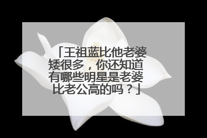 王祖蓝比他老婆矮很多,你还知道有哪些明星是老婆比老公高的吗?