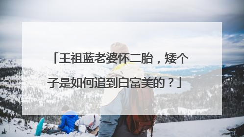 王祖蓝老婆怀二胎,矮个子是如何追到白富美的?