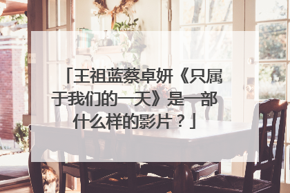 王祖蓝蔡卓妍《只属于我们的一天》是一部什么样的影片?