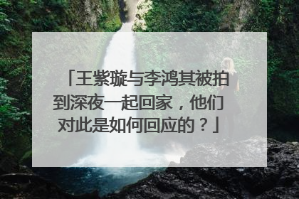 王紫璇与李鸿其被拍到深夜一起回家,他们对此是如何回应的?