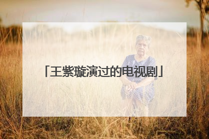 王紫璇演过的电视剧