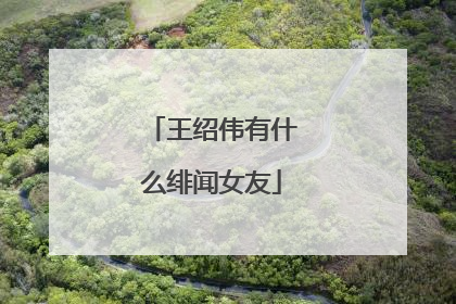 王绍伟有什么绯闻女友