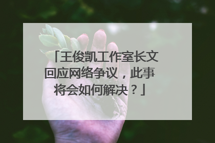 王俊凯工作室长文回应网络争议，此事将会如何解决？