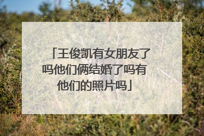王俊凯有女朋友了吗他们俩结婚了吗有他们的照片吗
