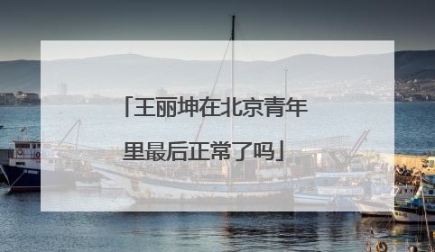 王丽坤在北京青年里最后正常了吗