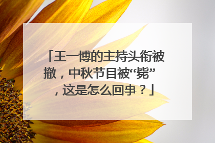 王一博的主持头衔被撤，中秋节目被“毙”，这是怎么回事？