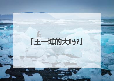 王一博的大吗?