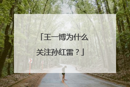 王一博为什么关注孙红雷?