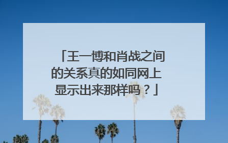 王一博和肖战之间的关系真的如同网上显示出来那样吗?