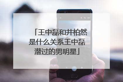 王中磊和井柏然是什么关系王中磊潜过的男明星