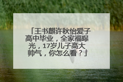 王书麒许秋怡爱子高中毕业，全家福曝光，17岁儿子高大帅气，你怎么看？