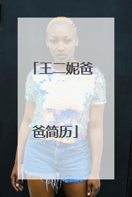 王二妮爸爸简历