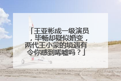 王亚彬成一级演员，毕畅却疑似婚变，两代王小蒙的境遇有令你感到唏嘘吗？