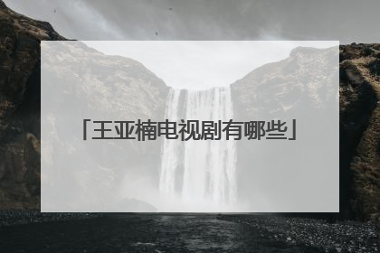 王亚楠电视剧有哪些