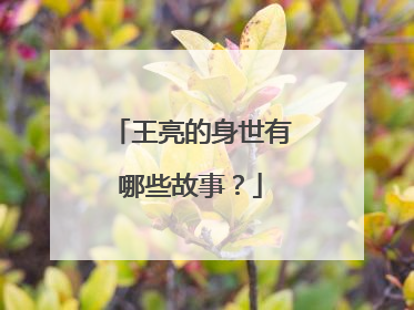 王亮的身世有哪些故事？