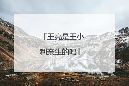 王亮是王小利亲生的吗