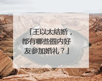 王以太结婚,都有哪些圈内好友参加婚礼?