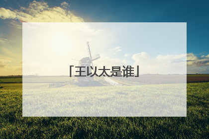 王以太是谁