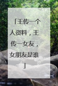 王传一个人资料,王传一女友,女朋友是谁