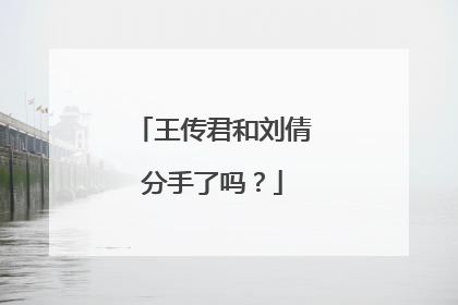 王传君和刘倩分手了吗?