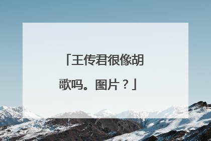 王传君很像胡歌吗。图片？