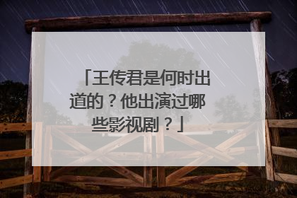 王传君是何时出道的？他出演过哪些影视剧？