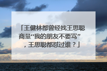 王健林都曾经找王思聪商量“我的朋友不要骂”,王思聪都怼过谁?