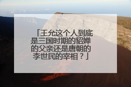 王允这个人到底是三国时期的貂婵的父亲还是唐朝的李世民的宰相?
