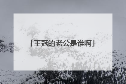 王冠的老公是谁啊