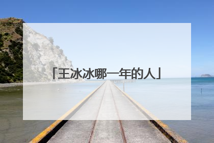 王冰冰哪一年的人