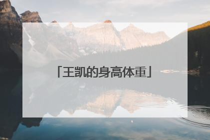 王凯的身高体重