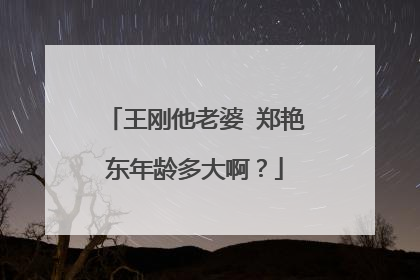 王刚他老婆 郑艳东年龄多大啊?