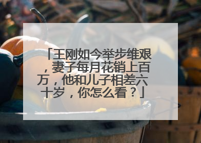 王刚如今举步维艰,妻子每月花销上百万,他和儿子相差六十岁,你怎么看?