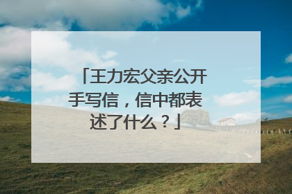 王力宏父亲公开手写信,信中都表述了什么?