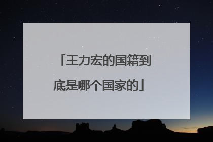 王力宏的国籍到底是哪个国家的