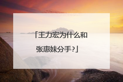 王力宏为什么和张惠妹分手?