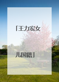 王力宏女儿国籍