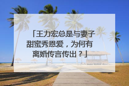 王力宏总是与妻子甜蜜秀恩爱，为何有离婚传言传出？