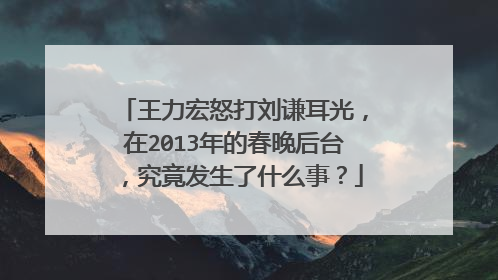 王力宏怒打刘谦耳光，在2013年的春晚后台，究竟发生了什么事？